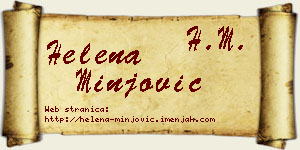 Helena Minjović vizit kartica